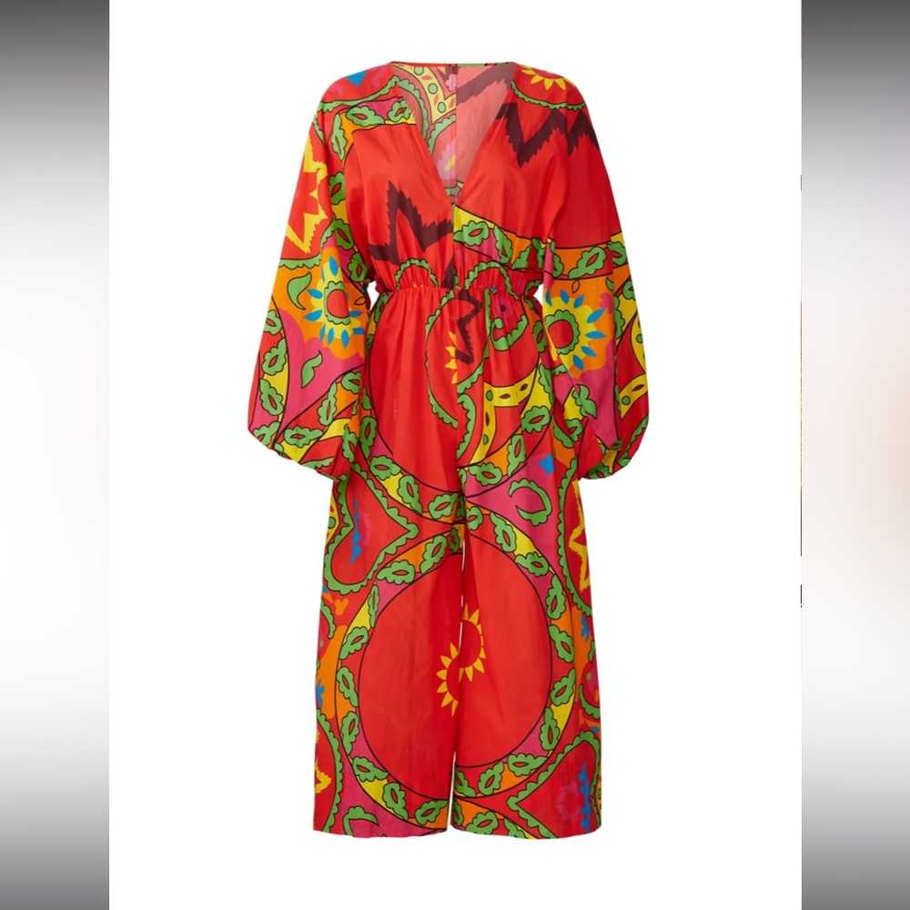 Rhode Blake Printed Jumpsuit Uzbek Red - Picture 3 of 7